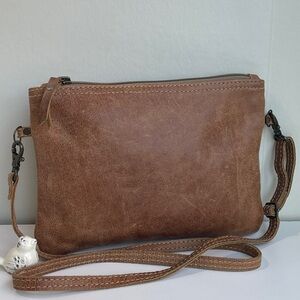 Chloe & Lex Genuine Leather Wristlet Crossbody Bag
